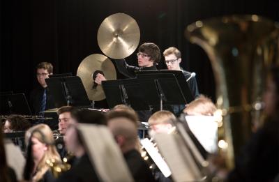 The Symphonic Band performs their spring concert.