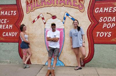 C&J's Candy Store milkshake mural