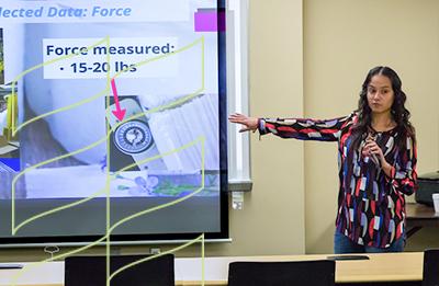 Risk Control students presents in classroom