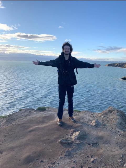 UW-Stout PCEM senior Thomas Knutson at the Irish coast. Photo submitted by Knutson, January 2020.