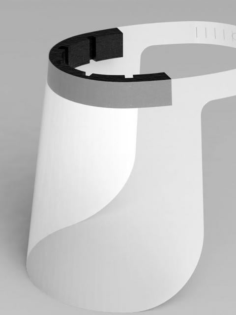 The Prent face shield design.