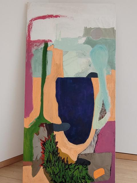 2021 Student Artist in Residence Sarah Campbell's Portal painting.