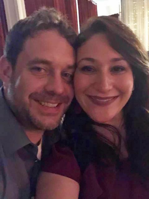 Rachel Krueger and her husband.