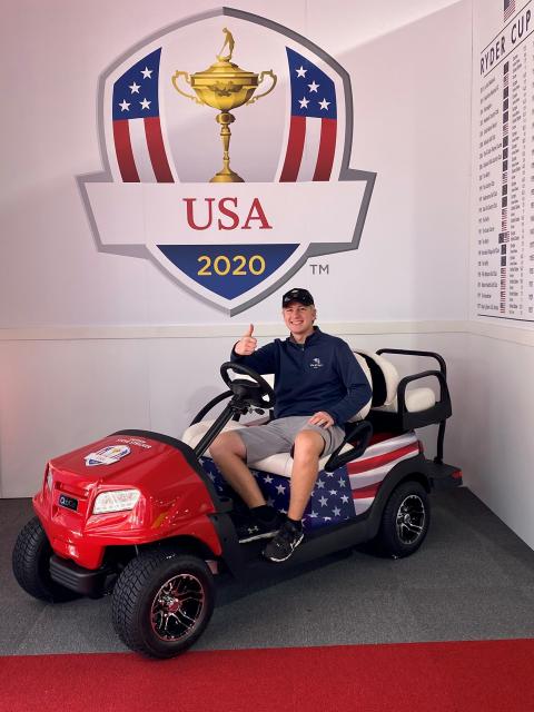 Parker Griffin, a UW-Stout golf enterprise management major, is on a co-op with the PGA of America for the Ryder Cup golf matches at Whistling Straits.