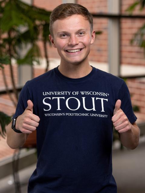 Connor Johnson, UW-Stout student and campus tour guide