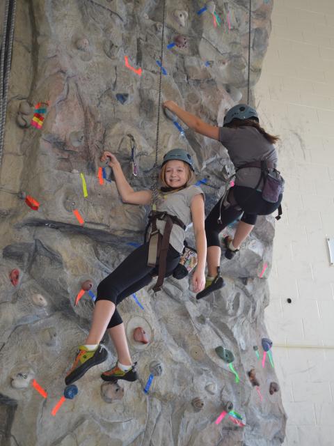 Kid on Climbing Wall