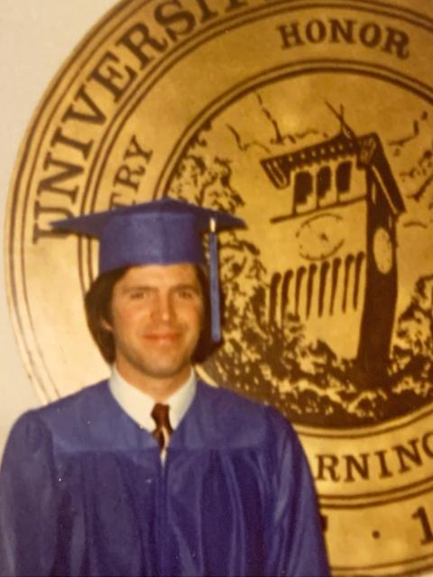 Duane Mayes at his UW-Stout graduation ceremony.