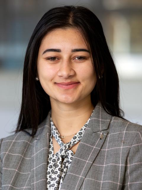 Nilu Umarova of Tajikistan was one of the 1,105 graduates on Saturday and spoke during the ceremony for CEHHHS and CACHSS colleges.