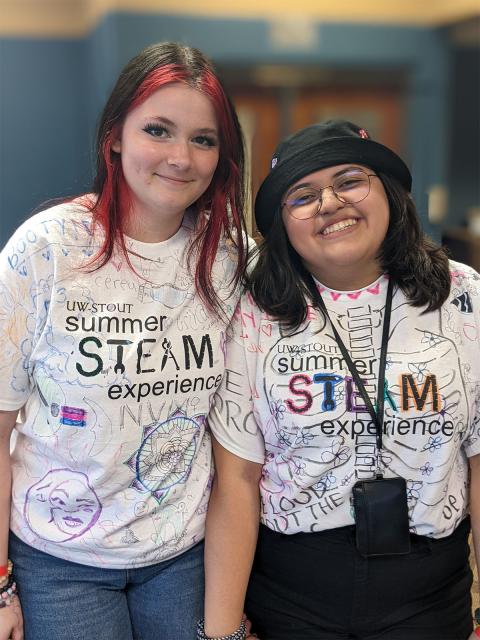 Vanessa Stephens and Erika Saindon at Summer STEAM camp, June 2022.