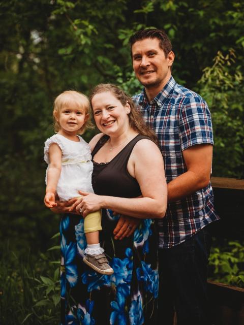 Lab Manager Josiah Ray and his family