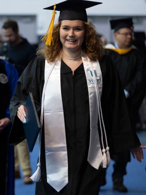 Willa Rodencal at commencement.