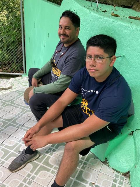 Andrew Probelski and Eduardo Placencia at the Carrizal Aqueduct