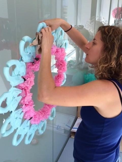 Jessica working on her art