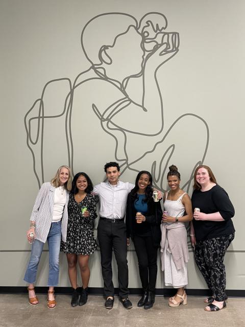 Seringa McHugh with other Fellows and Target hosts on a photo studio tour