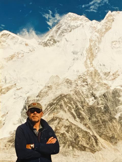 William Stoehr visited Mt. Everest base camp in Nepal as part of his travels while leading the map division of National Geographic.