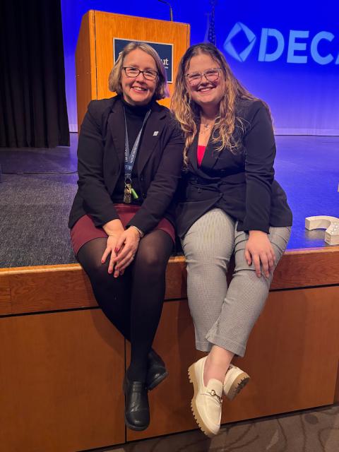 Inspiring grad Ashley Otten and Professor Debbie Stanislawski