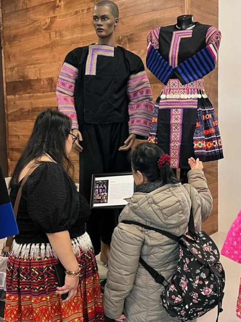 A Hmong clothing exhibit