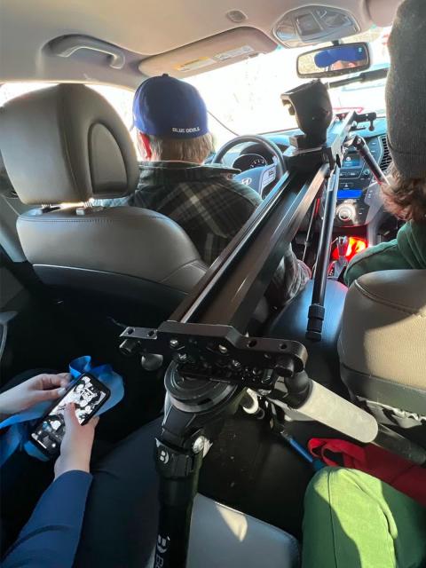 Adobe Express Play, filming in the moving car