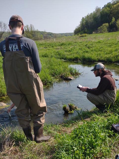 Gilbert Creek water sampling. Photo by Theodore Welch